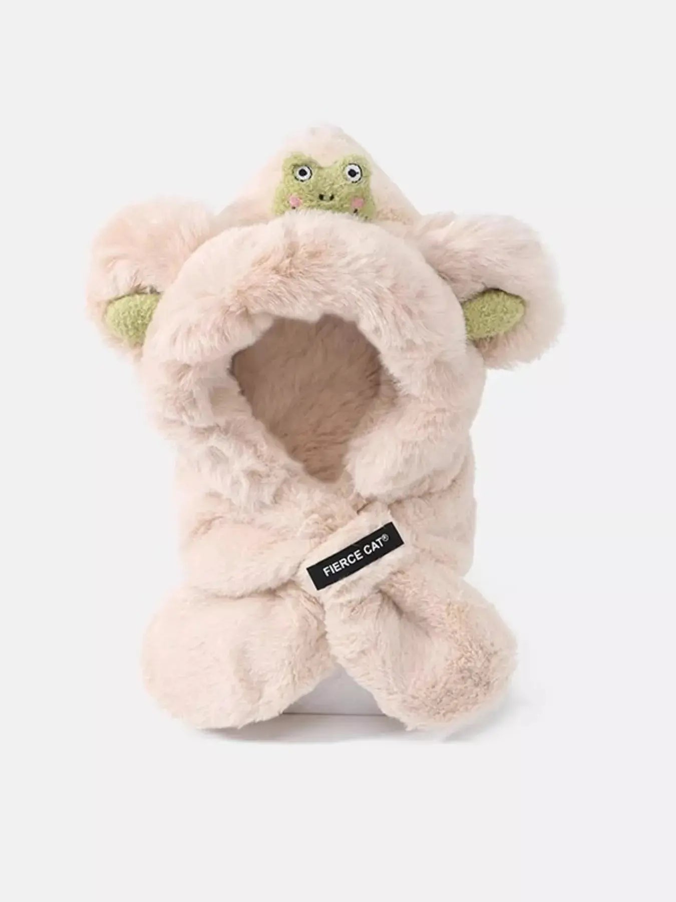 Children's Frog Plush Scarf Hat Simply Love