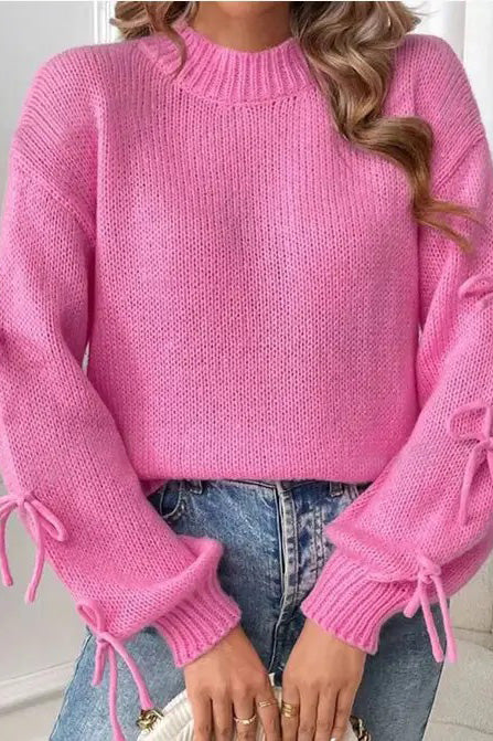 Bow sleeve knit sweater Miss Sparkling