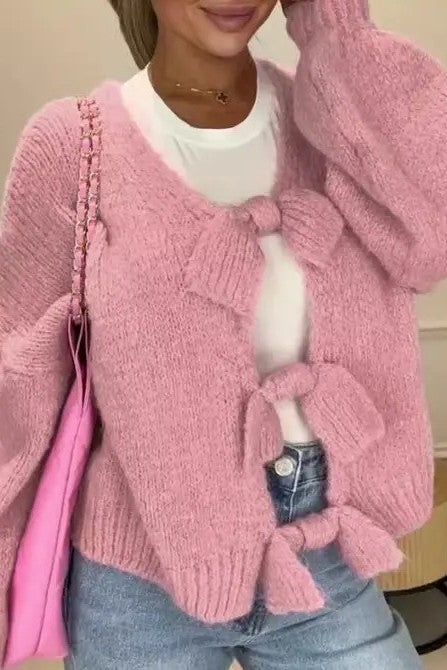 Miss Sparkling Bow Tie Cardigan Miss Sparkling