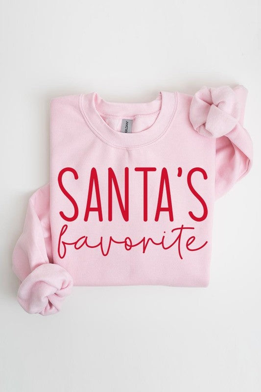 Santa's Favorite Graphic Fleece Sweatshirts