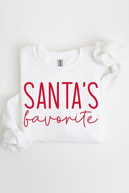 Santa's Favorite Graphic Fleece Sweatshirts