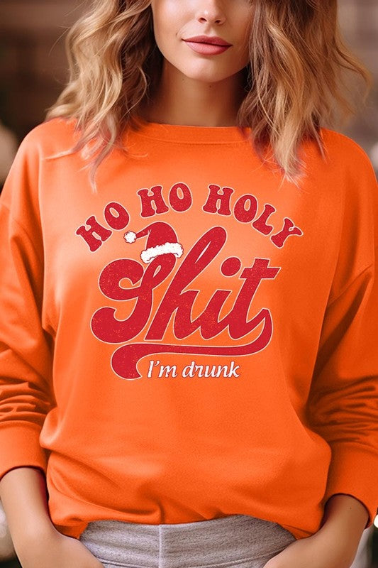 Ho Ho Ho Holy Shit Graphic Fleece Sweatshirts