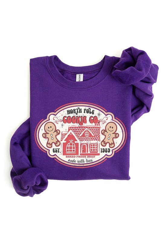 North Pole Gingerbread Cookie Graphic Sweatshirts