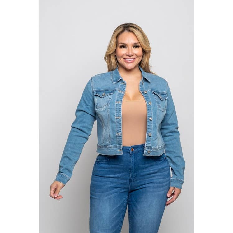 Denim Diva Plus Size Jacket – Medium Wash Magic Coco’s Tee Boutique
