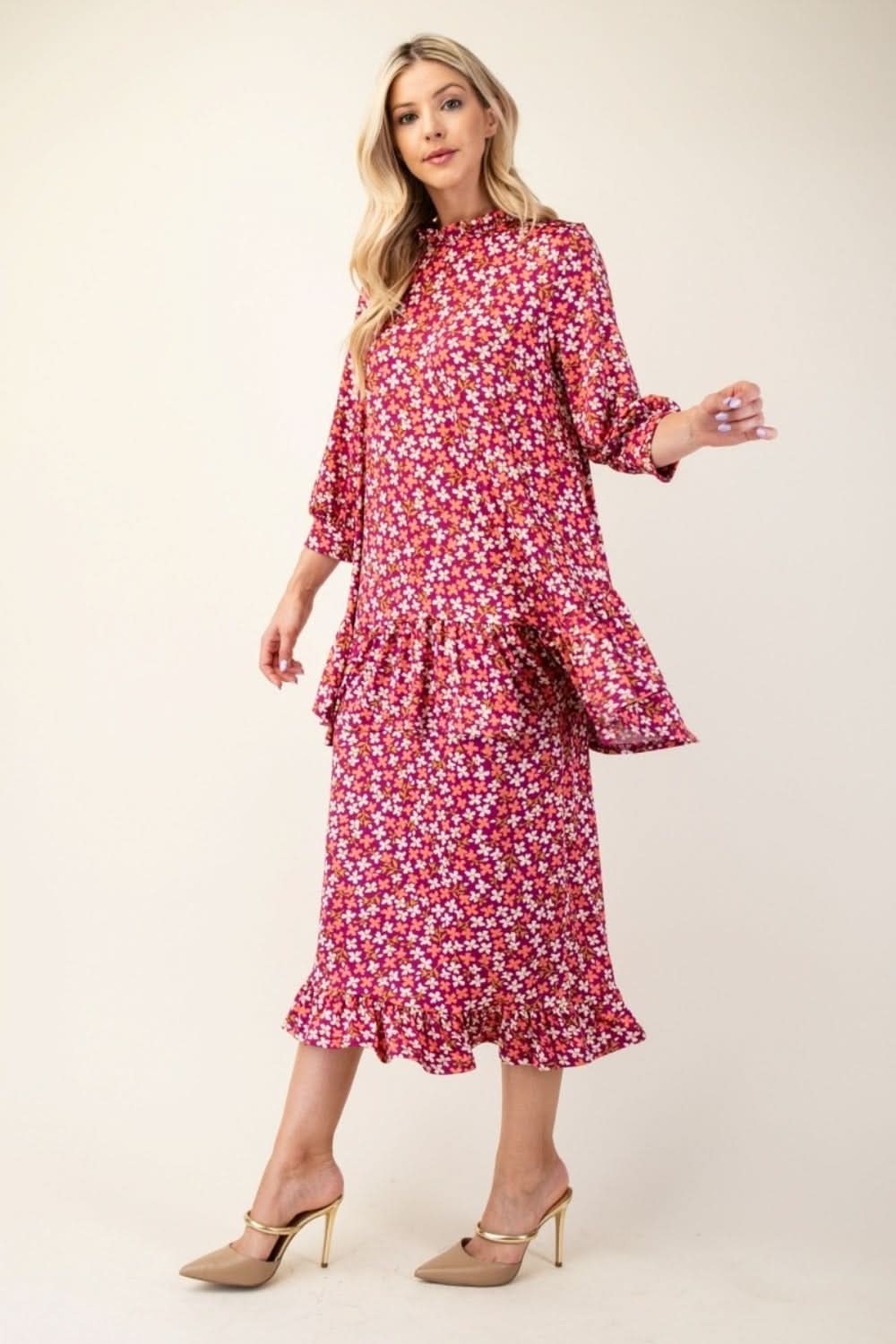 Celeste Floral Ruffle Dress Set