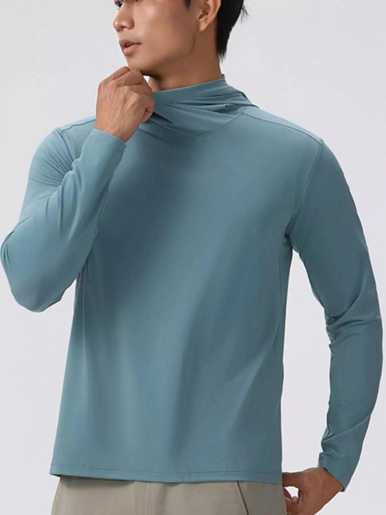 Men's Solid Color Long Sleeve Hoodie Simply Love