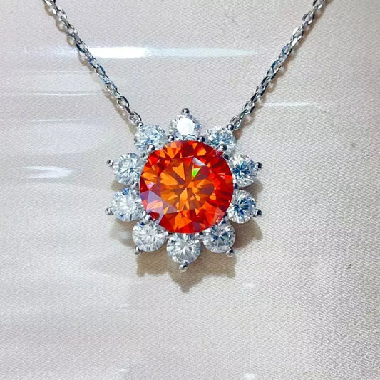 5 Carat Moissanite 925 Sterling Silver Pendant Necklace Simply Love