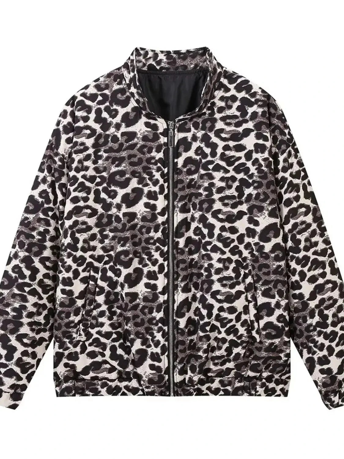 Leopard Print Oversized Bomber Jacket Coco’s Tee Boutique