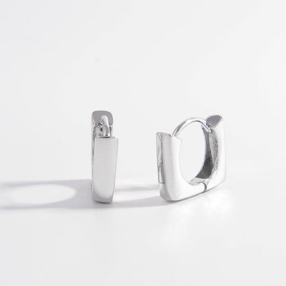 Contemporary elegance: 925 sterling silver geometric earrings