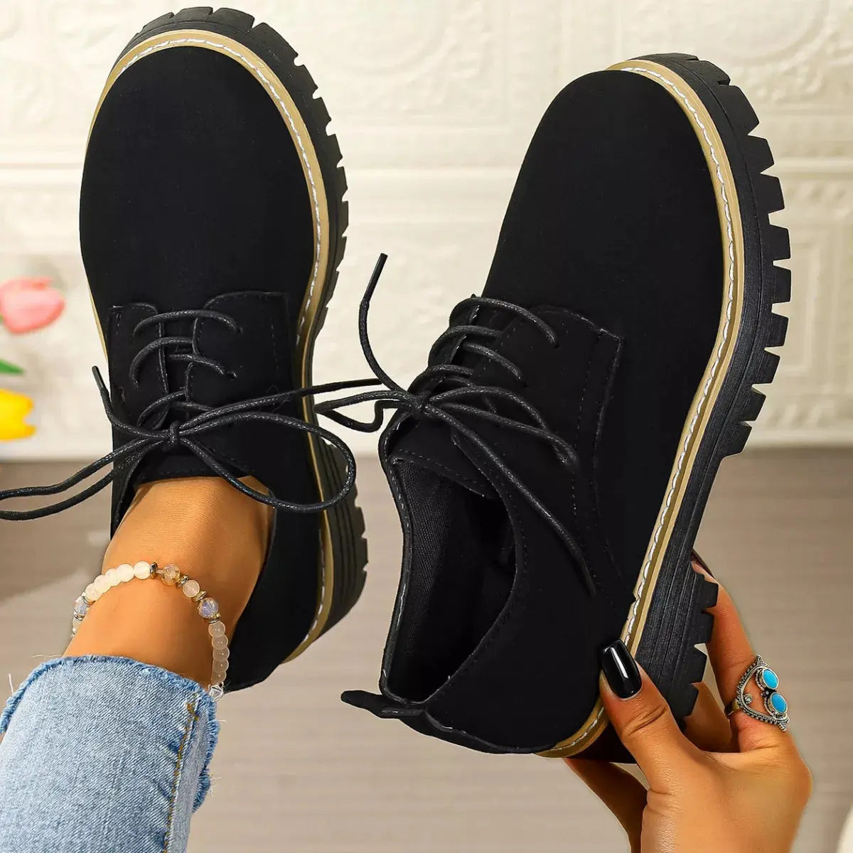 Lace-Up Platform Loafers Simply Love