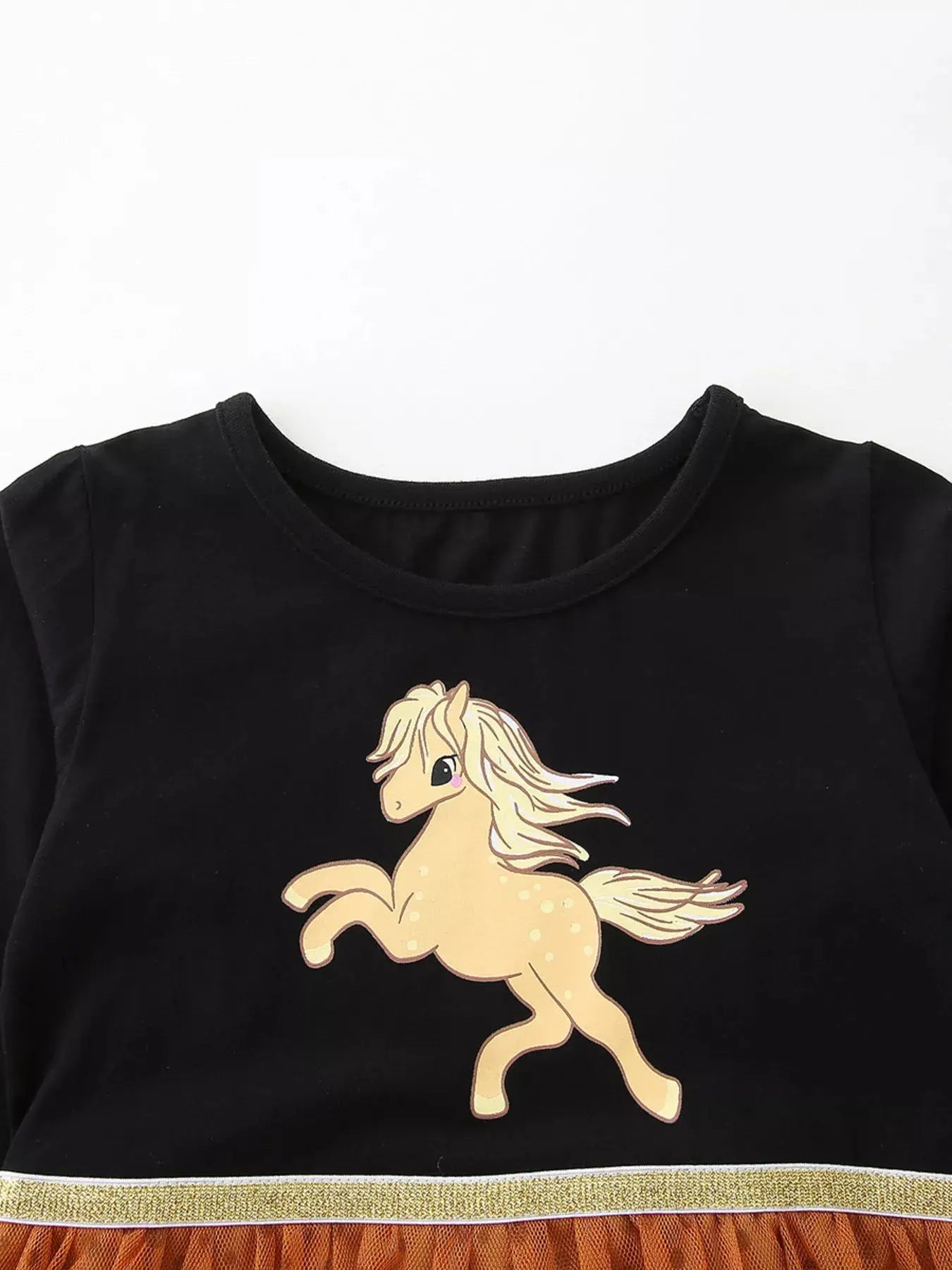 Children's Horse Long Sleeve Tulle Dress Simply Love