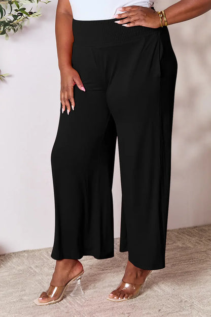 ShopBasicbae: Smocked Wide Leg Pants