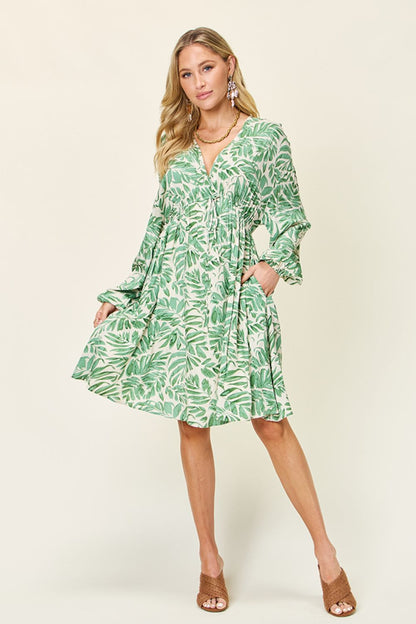 Double Take: Ruched Balloon Sleeve Dress