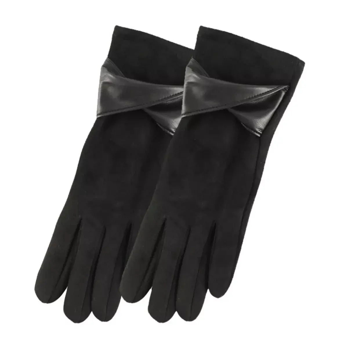 Warm Leather Trimmed Suede Gloves Simply Love