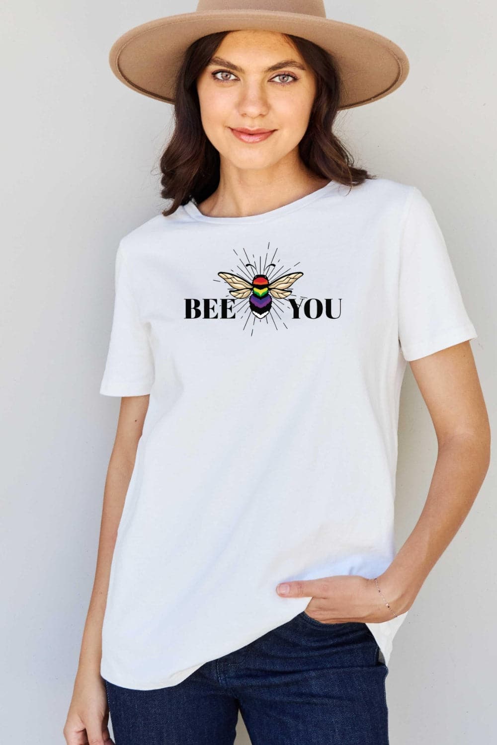 Simply Love Full Size BEE YOU Graphic T-Shirt.