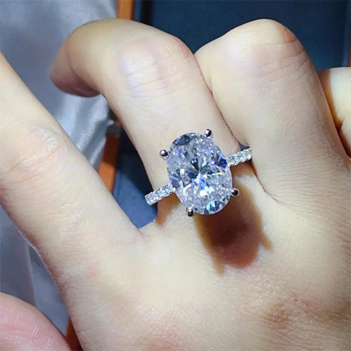 8 Carat Moissanite 925 Sterling Silver Ring Simply Love