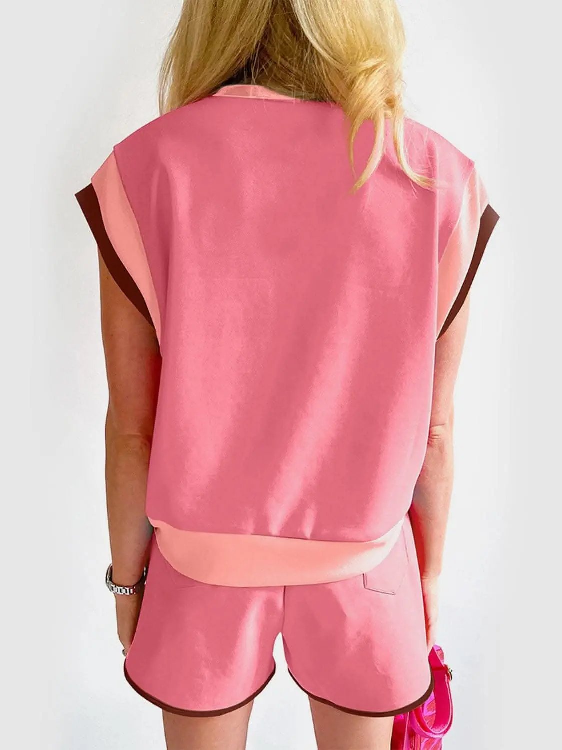 Stylish Two-Piece Top and Shorts Set - Love Salve 