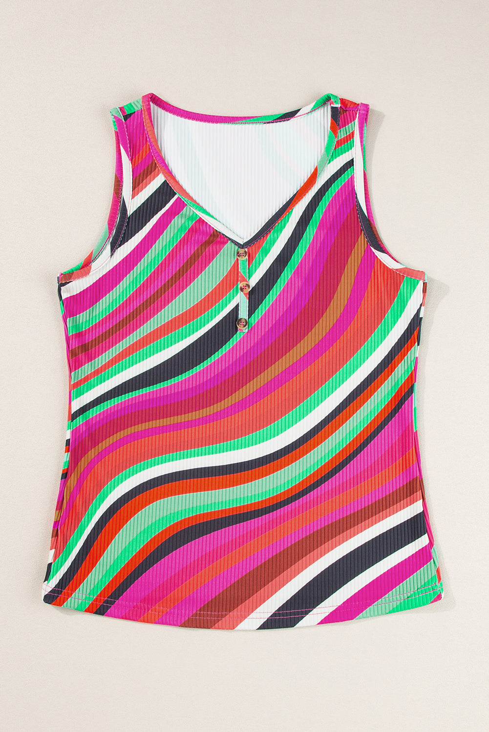 Chic purple striped tank top