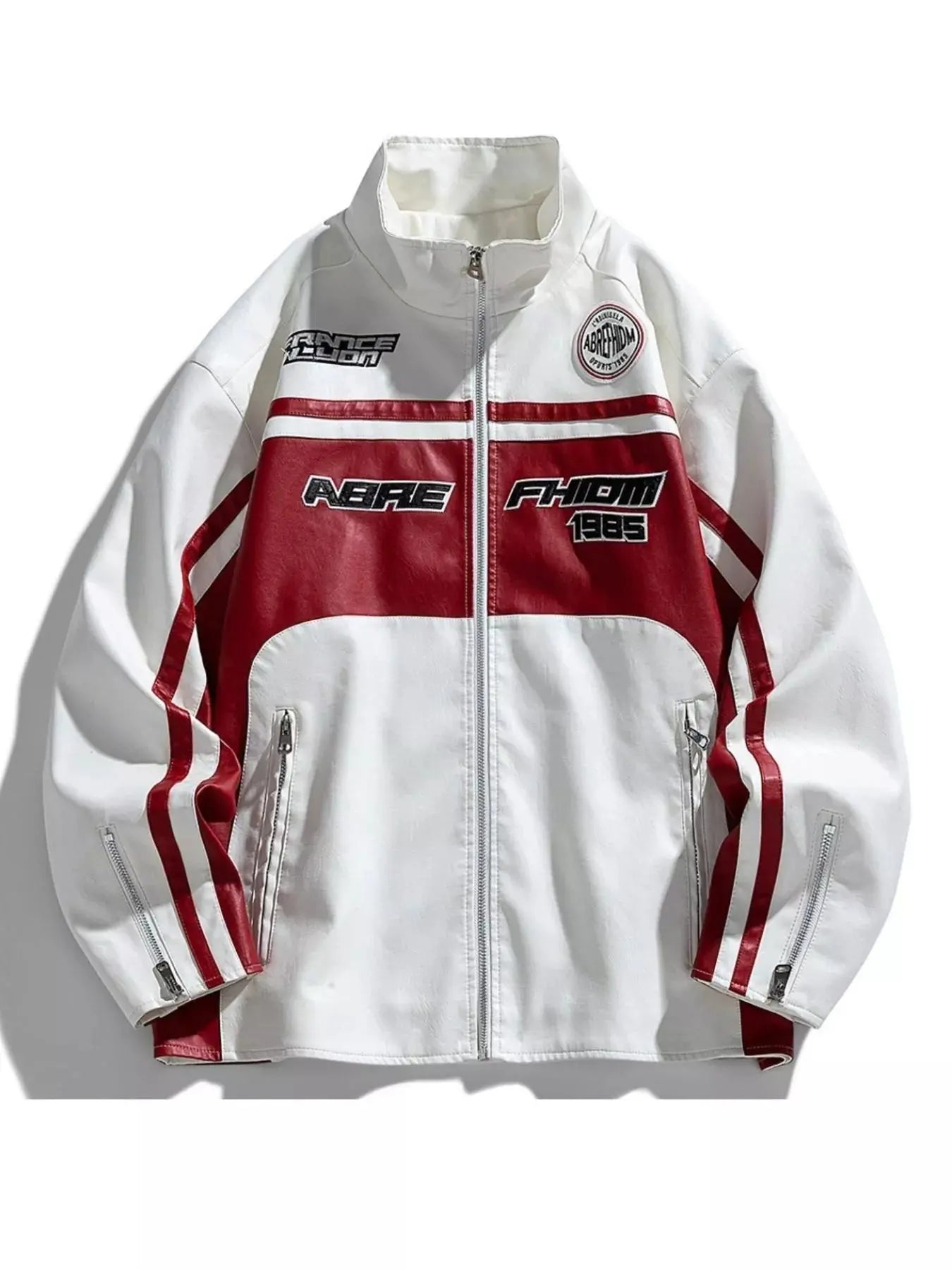 Men's Plus Size Zip Up Long Sleeve Leather Jacket Simply Love