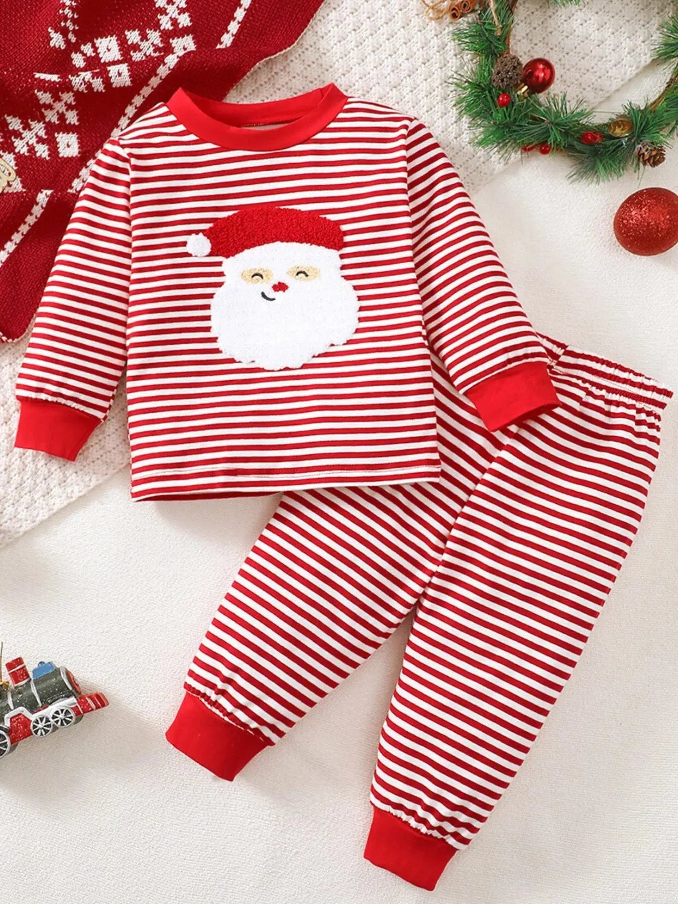Children's Christmas Santa Striped Pajama Set Simply Love