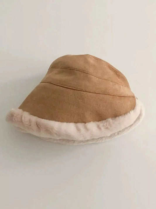 Children's Warm Plush Trim Bucket Hat Simply Love