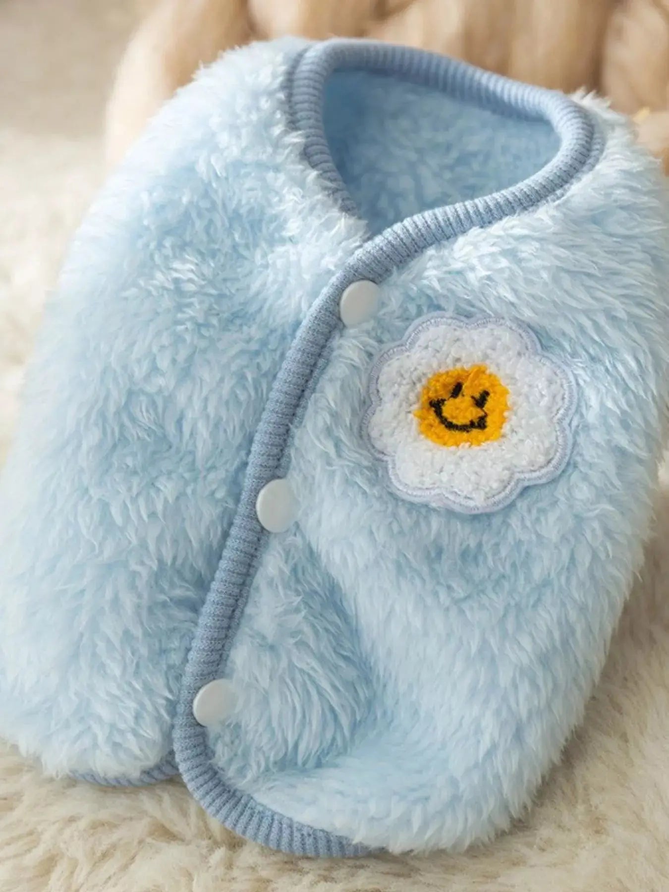 Cozy Plush Pet Sweater with Cute Patch Simply Love