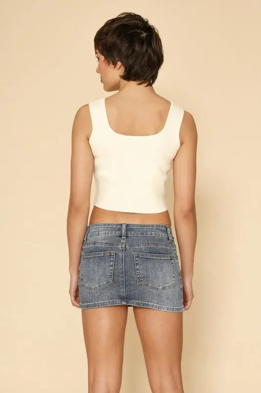 Floral Corset Tank Top Cropped Style Exclusive In House Design Miss Sparkling