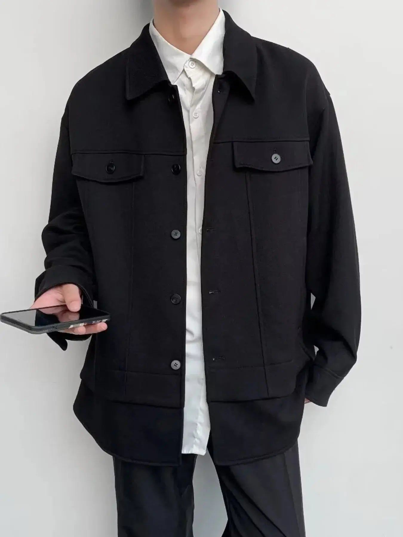 Men's Casual Button-Down Jacket Simply Love