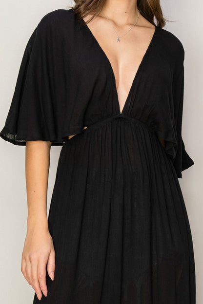 HYFVE Tie Back Maxi Split Cover Up Dress.