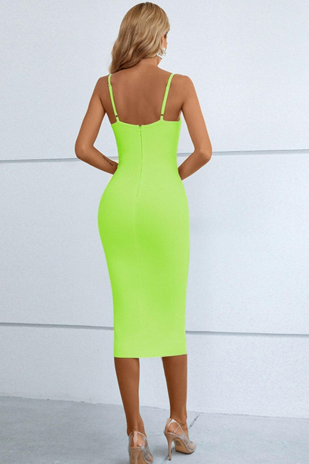 Cutout Spaghetti Strap Bodycon Dress.