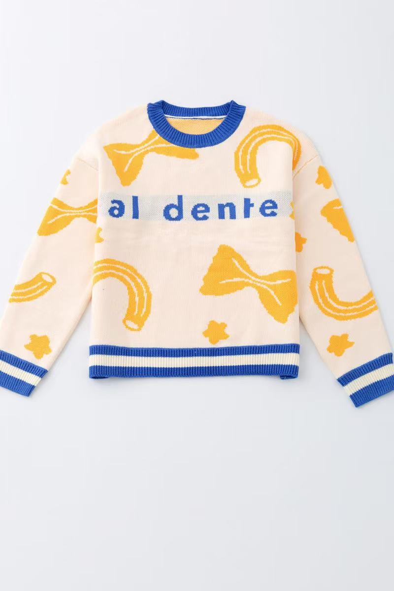 Al dente pasta knit sweater Miss Sparkling