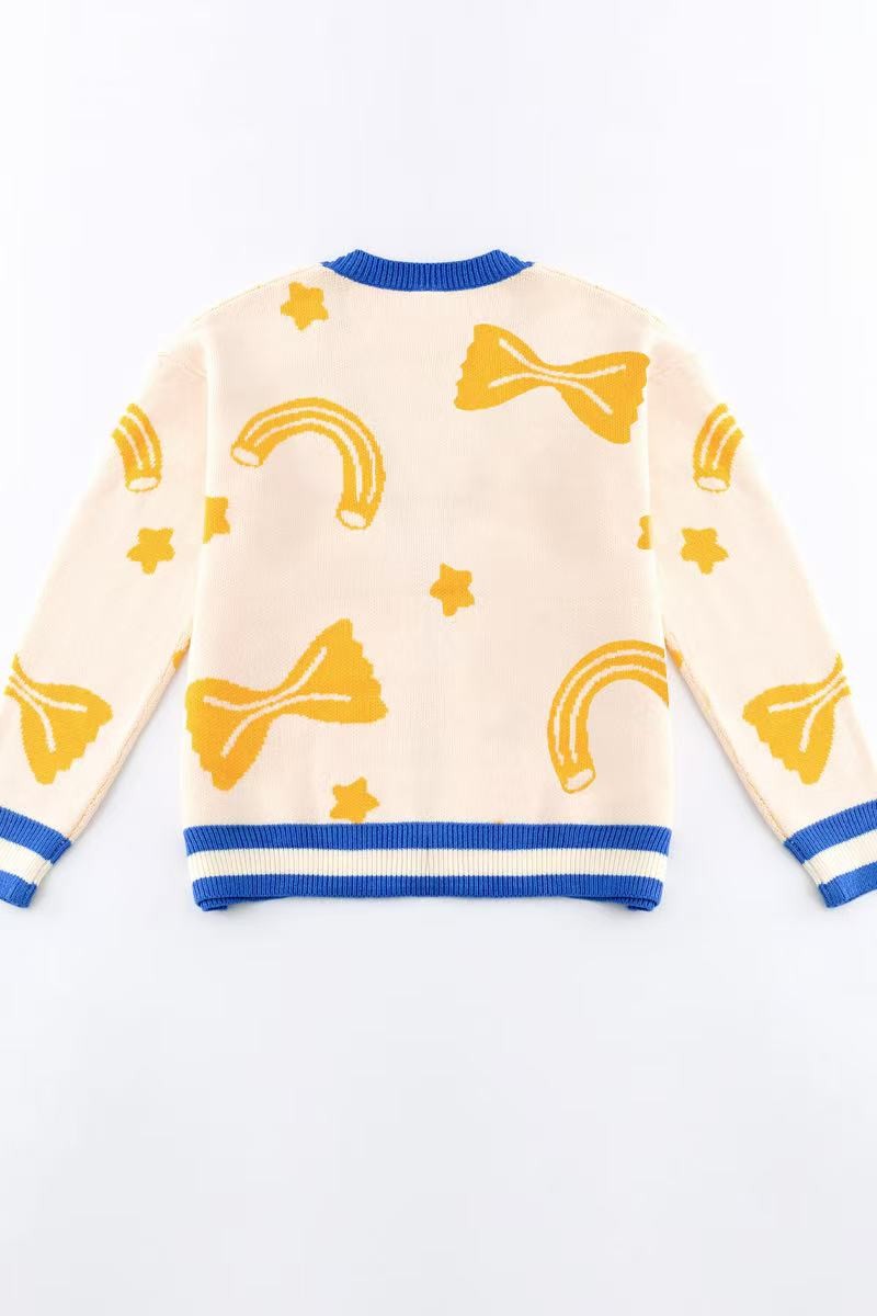 Al dente pasta knit sweater Miss Sparkling
