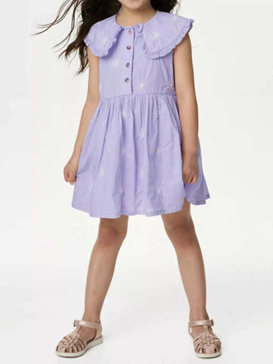 Children's Daisy Peter Pan Collar Sleeveless Dress Simply Love