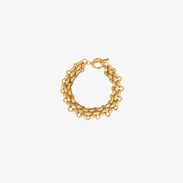 Gold-Plated Toggle Clasp Bracelet.