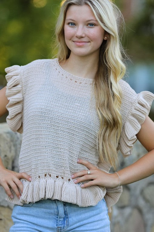 Knit Sweater Top Miss Sparkling