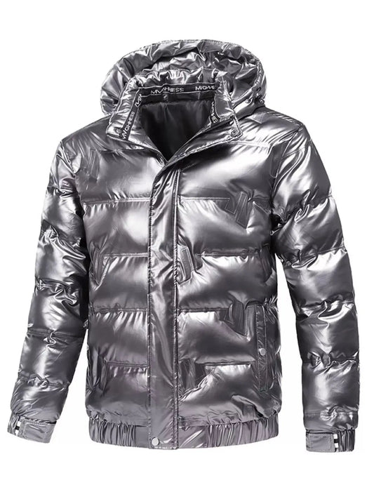 Men's Plus Size Zip Up Hooded Puffer Jacket Simply Love