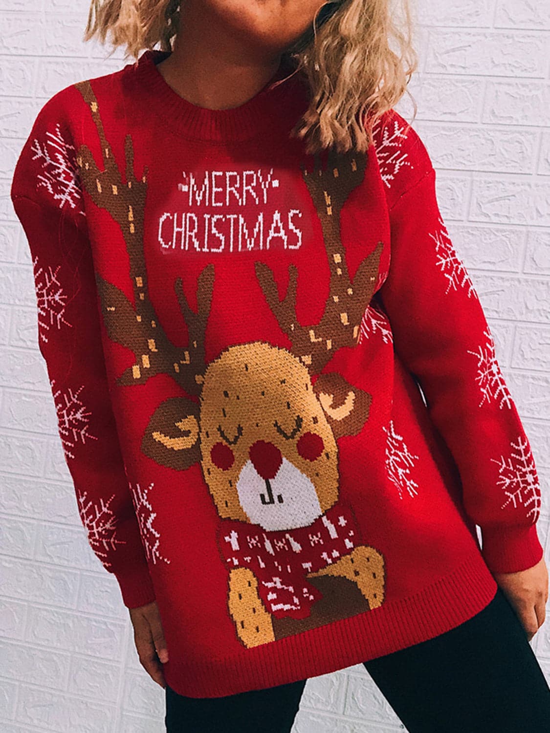 Christmas Element Long Sleeve Sweater.