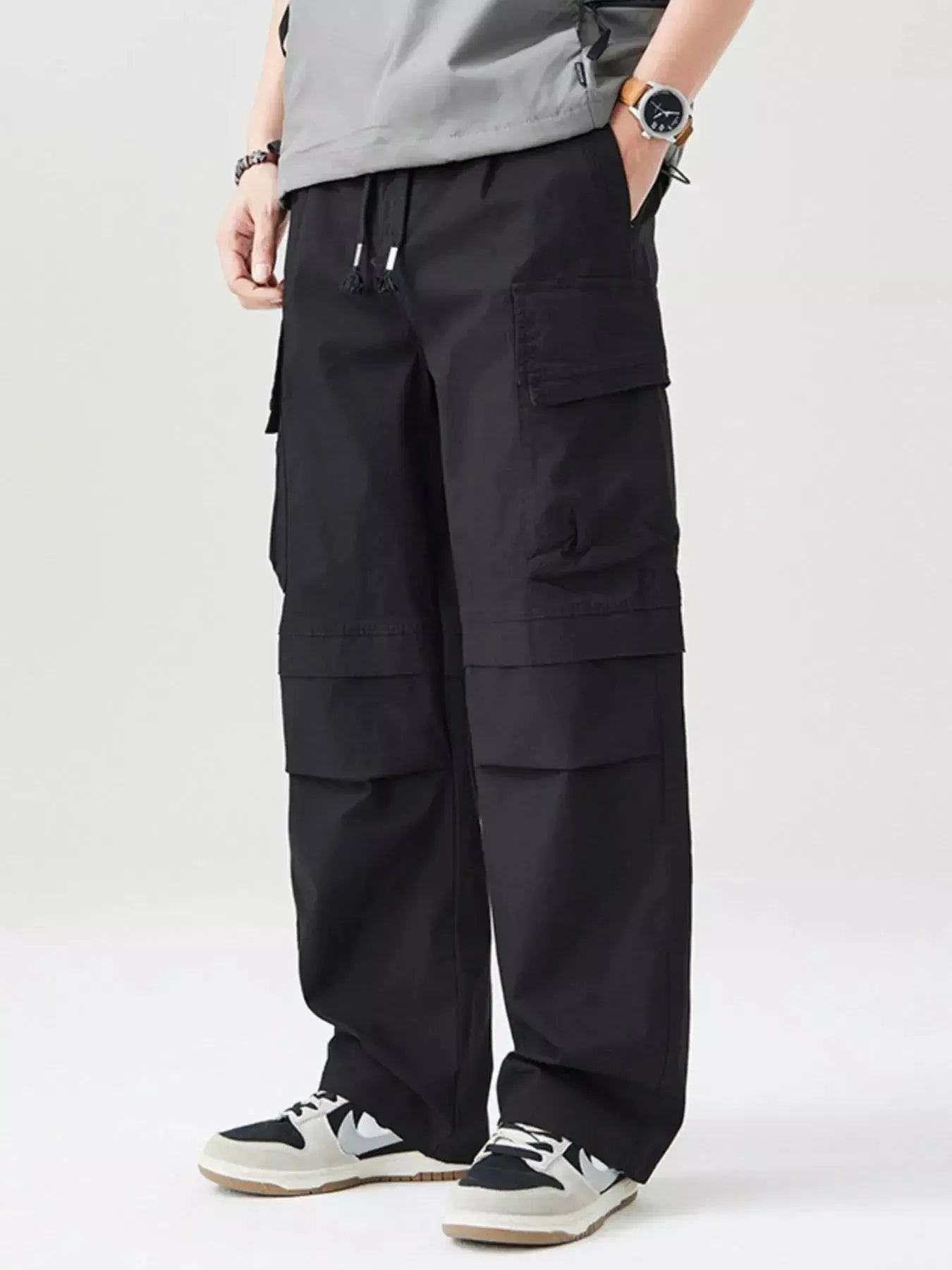 Men's Plus Size Loose Fit Multi-Pocket Cargo Pants Simply Love