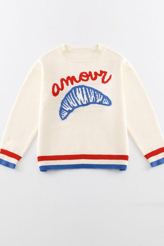 Amour Croissant Sweater Miss Sparkling