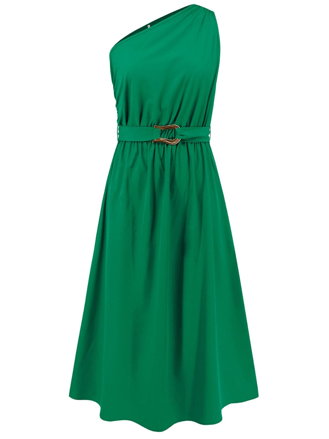 Single Shoulder Midi Dress.