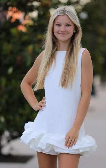 Ruffle trim dress