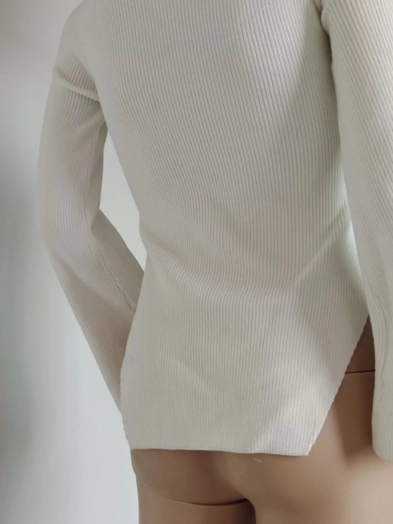 Ribbed Knit Sweetheart Neckline Sweater Simply Love