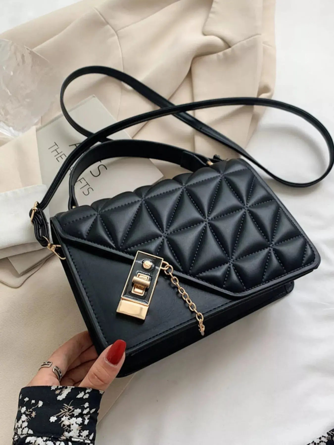 Quilted Flap Crossbody Bag Simply Love