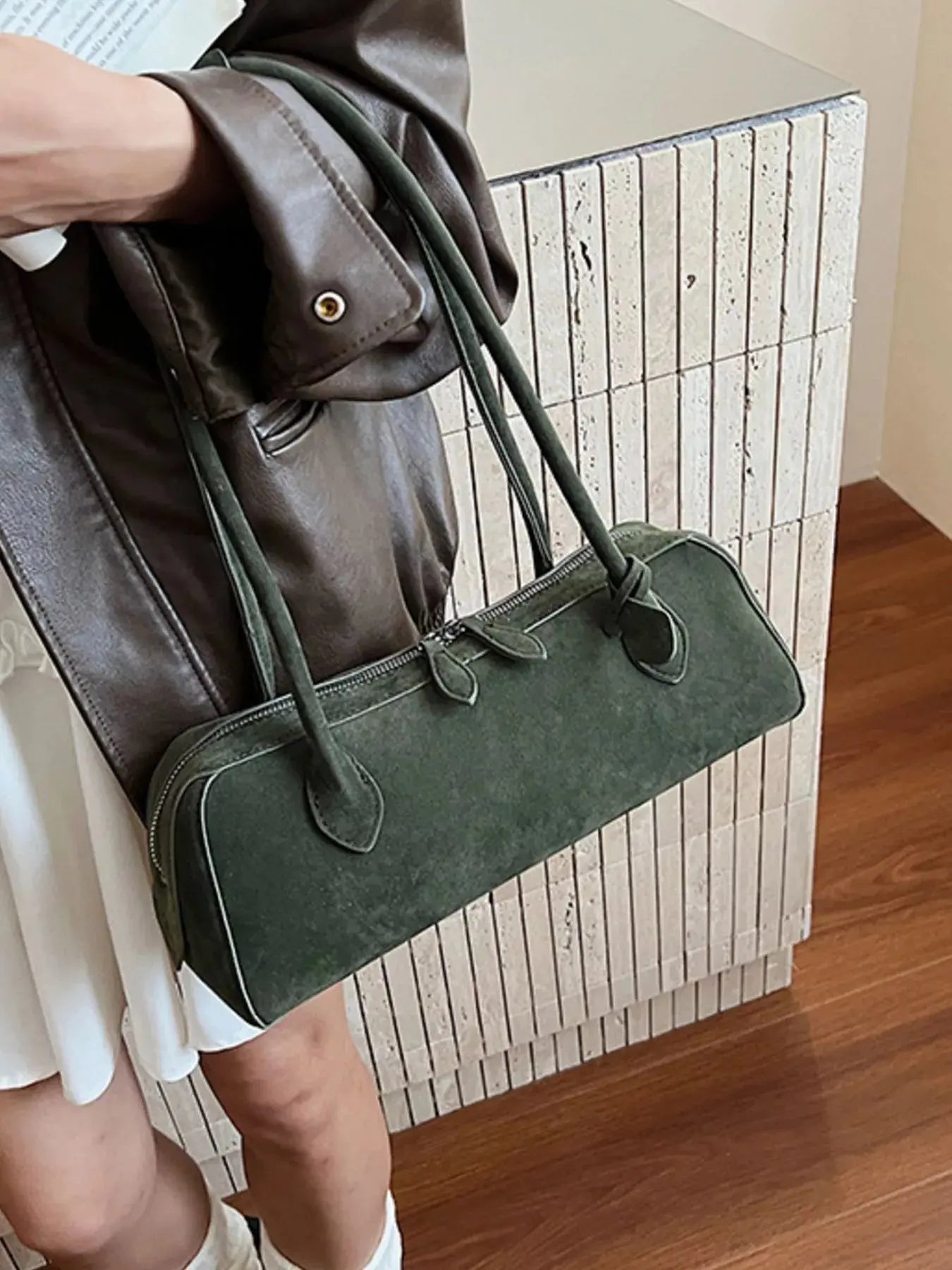 Solid Color Shoulder Bag Simply Love