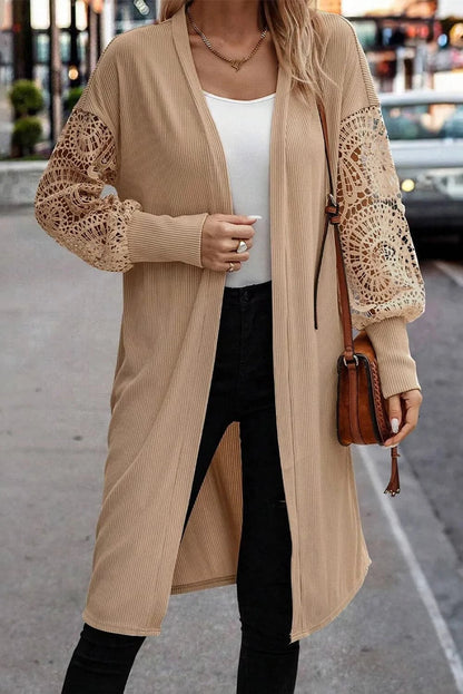 Lace cover-up with lantern sleeves