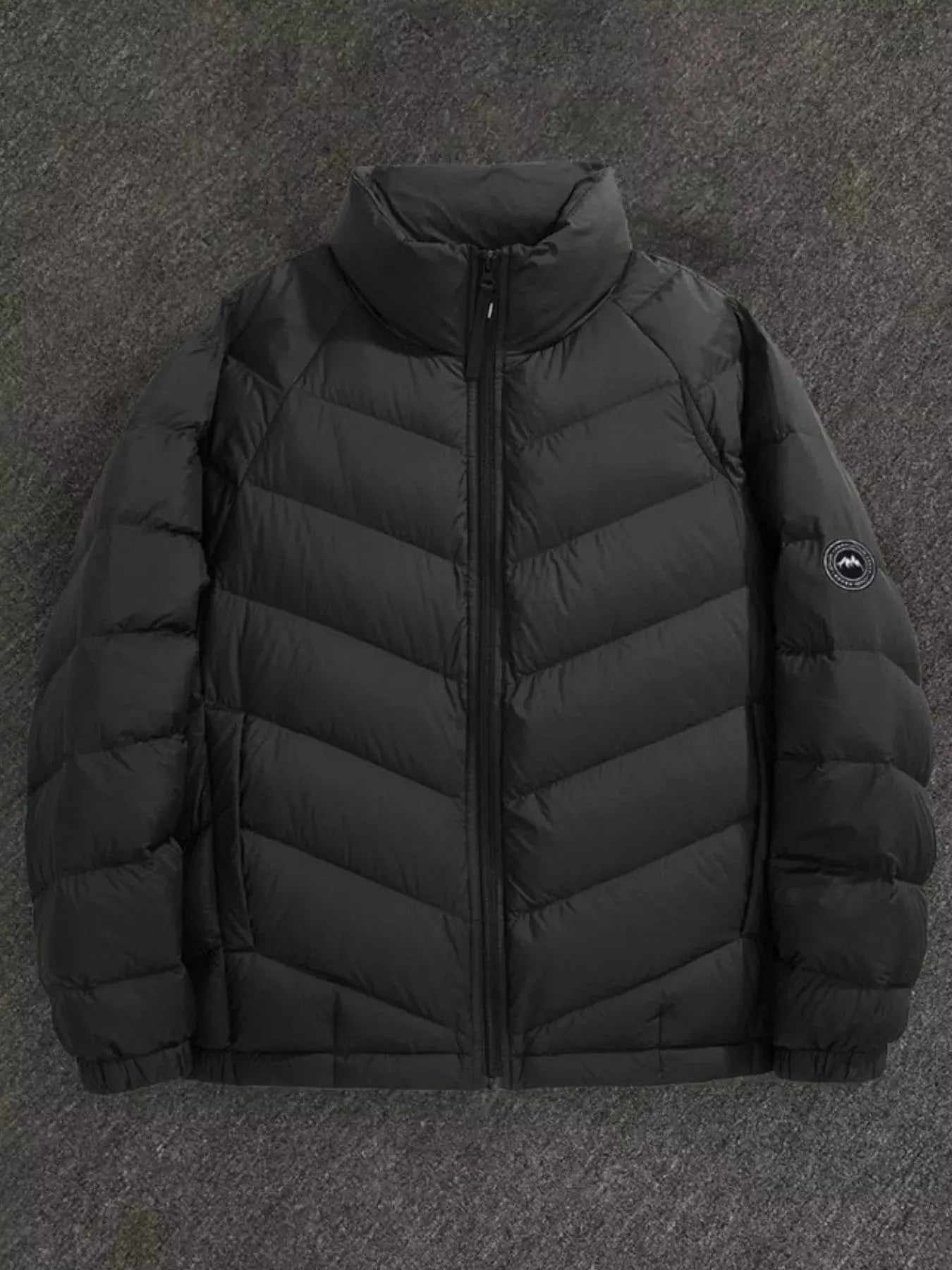 Men's Plus Size Zip Up Stand Collar Down Jacket Simply Love