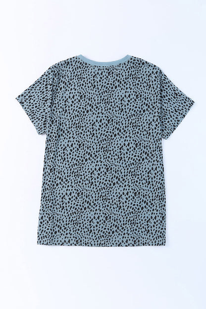 Apricot Cheetah Print Casual Crew Neck T Shirt - Product image 15 T Shirts by Divine Design4U