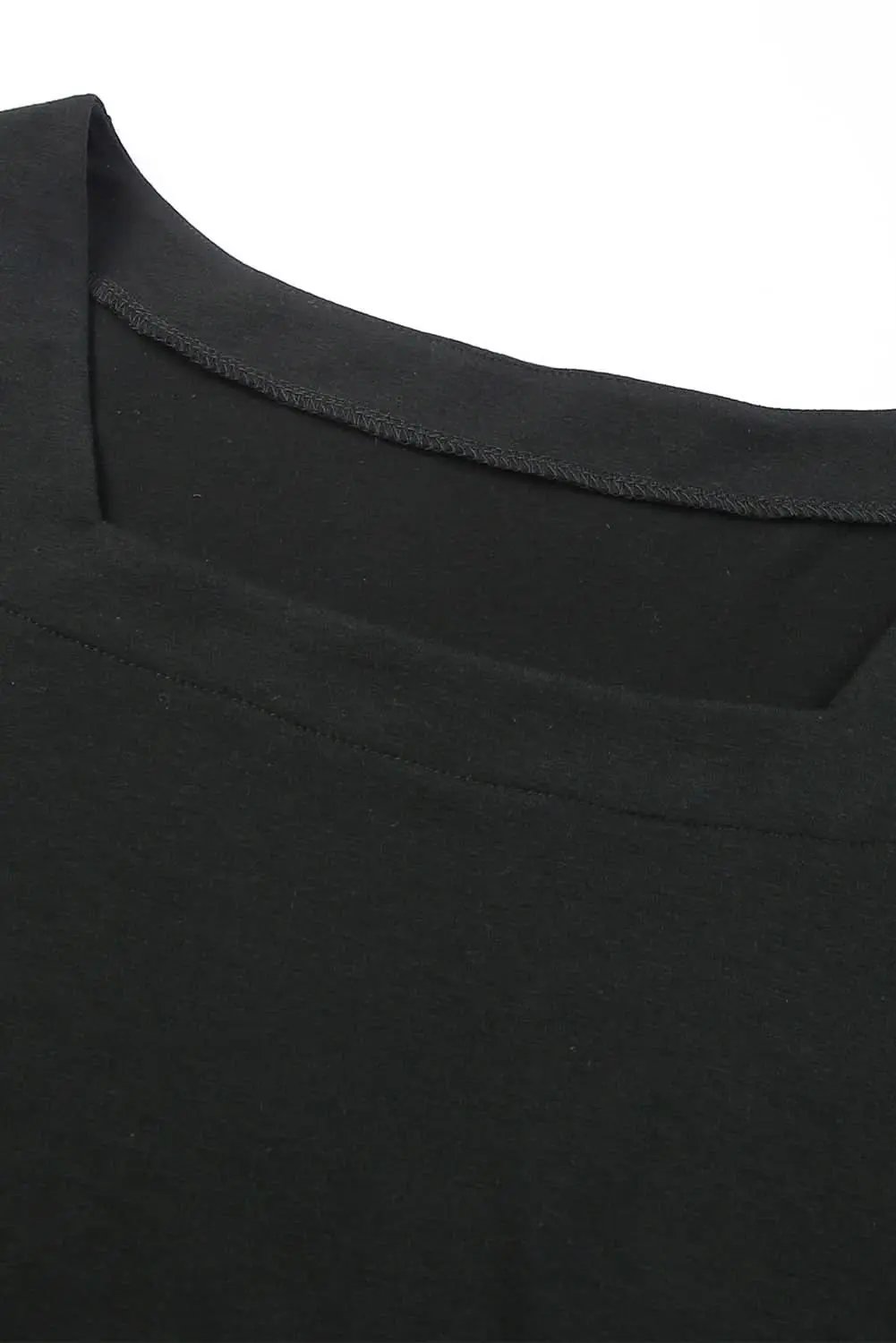 Chic black plus size top with ruching - Love Salve 