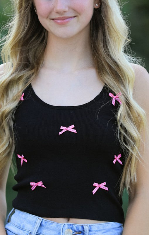 Cropped bow tank Miss Sparkling