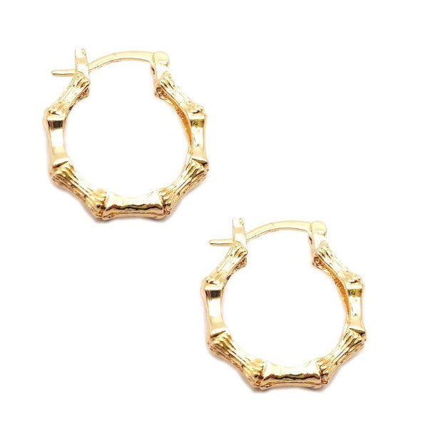 Bamboo Gold Dipped Hoop Earrings Coco’s Tee Boutique